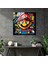 Canlı Cam Baskı - Pop Art'tan Ilham Alan Süper Mario Illüstrasyonu, 30X30 2