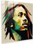 Bob Marley Cam Duvar Sanatı - Bob Marley, Grafik Tasarım, Modern Sanat, Cam Sanatı, 30X30 1