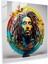 Özgürlük Sembolü Cam Baskı - Bob Marley, Bob Marley, Renkli, Ev Dekorasyonu, 30X30 1