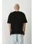 Tarz Yeri Unisex Basic Bisiklet Yaka Oversize T-Shirt - Siyah 2