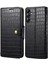 Samsung Galaxy S24 Için+ Pu Deri+ Tpu Timsah Doku Koruyucu Black Telefon Kılıfı (Yurt Dışından) 1