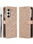 Samsung Galaxy Z For Kabuğu Z FOLD55 5g Baskılı Nokta Desen Pu Deri Golü Altın Telefon Kılıfı (Yurt Dışından) 1