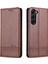 Samsung Galaxy S24 Pu Deri+Tpu Manyetik Emme Kabuğu Kavurosu Telefon Kılıfı (Yurt Dışından) 1