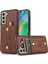Samsung Galaxy S21 Fe 5g Br Ön Kara Retro Pu Deri Kaplamalı Tpu Telefon Kılıfı (Yurt Dışından) 1