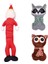 B1 Stili Pet Köpek Noel Peluş Squeak Oyuncak Çiğneme Oyuncak Küçük Orta Köpekler Için Rahat Diş Taşlama Oyuncakları Isırmaya Dayanıklı Polyester (Yurt Dışından) 5