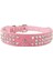 Kırmızı Stil S Beden Rhinestone Köpek Tasması 3 Sıra Süet Deri Diamante Kedi Köpek Tasması Küçük Orta Doguahua Yorkshire Için 5 Renk (Yurt Dışından) 2