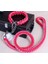 Pembe Kırmızı Stil Boy 40 Ila 50 cm Çift Telli Halat Büyük Köpek Tasmalar Metal P Zincir Toka Ulusal Renk Pet Çekiş Halat Yaka Büyük Köpekler Için Set Uzunluğu (Yurt Dışından) 1