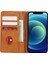 iPhone 15 Plus Deri Telefon Kasası, Cüzdan Stand Buzağı Doku Cep Telefonu Telefon Kılıfı (Yurt Dışından) 5