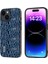 iPhone 15 Plus Gölgelik Dokusu Ince Inek Deri Kaplamalı Pc+Tpu Kapak Telefon Kılıfı (Yurt Dışından) 1