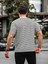 Bisiklet Yaka Tek Cepli Çizgili T-Shirt - Siyah 4