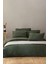 Havin Çift Kişilik Nevresim Takımı %100 Organik Pamuk Saten Parça Boya Yeşil 200X220 cm 1