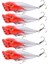 5 Adet 12.5g Kırmızı Kafa Stili G 7cm Popper Balıkçılık Lures Yapay Yem Wobblers Olta Takımı Cazibesi Seti Sazan Balıkçılık Aksesuarları Araçları Alabalık Bas Için (Yurt Dışından) 1