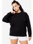Domyos Kadın Siyah Oversize Sweatshirt - Fitness Hafif Antrenman 1