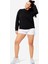Domyos Kadın Siyah Oversize Sweatshirt - Fitness Hafif Antrenman 2
