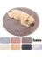 Krem Tarzı M 50CM Yuvarlak Peluş Köpek Yatağı Ev Köpek Mat Kış Sıcak Uyku Kediler Yuva Yumuşak Uzun Peluş Köpek Sepeti Pet Yastık Taşınabilir Evcil Hayvan Malzemeleri (Yurt Dışından) 2