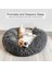 Drak Gri Tarzı Çap 40CM Donut Köpek Yatağı Sıcak Yumuşak Uzun Peluş Pet Yastık Için Samll Büyük Köpek Evi Kedi Sakinleştirici Yatak Yıkanabilir Kulübesi Kanepe Köpekler Malzemeleri (Yurt Dışından) 3