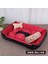 Kemik Kırmızısı 3'ü 1 Arada Stil 58X45 cm Pet Büyük Köpek Yatağı Sıcak Ev Şeker Renkli Kare Yuva Küçük Orta Büyük Köpekler Için Pet Kulübesi Kedi Yavrusu Artı Boyutu Köpek Sepetleri (Yurt Dışından) 1