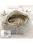 Gri Tarzı 35X35CM Pet Kedi Yatağı Peluş Yuvarlak Sıcak Konfor Kedi Evi Yumuşak Uzun Peluş Derin Uyku Kedi Nesk Uyku Tulumu 2'si 1 Arada Kaymaz Evcil Hayvan Malzemeleri (Yurt Dışından) 1