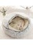 Gri Tarzı 35X35CM Pet Kedi Yatağı Peluş Yuvarlak Sıcak Konfor Kedi Evi Yumuşak Uzun Peluş Derin Uyku Kedi Nesk Uyku Tulumu 2'si 1 Arada Kaymaz Evcil Hayvan Malzemeleri (Yurt Dışından) 3