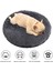 Gökkuşağı Stili 40CM Yuvarlak Peluş Köpek Yatağı Ev Köpek Mat Kış Sıcak Uyku Kediler Yuva Yumuşak Uzun Peluş Köpek Sepeti Pet Yastık Taşınabilir Evcil Hayvan Malzemeleri (Yurt Dışından) 3