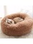Koyu Gri Tarzı 50CM 10 Renk Süper Yumuşak Kedi Yatağı Yuvarlak Kabarık Kedi Uyku Sepeti Uzun Peluş Sıcak Pet Mat Sevimli Hafif Rahat Dokunmatik Kulübesi (Yurt Dışından) 2