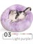 03 Açık Mor Tarzı 40CM Yuvarlak Peluş Kedi Yatak Ev Kedi Mat Kış Sıcak Uyku Kediler Yuva Yumuşak Uzun Peluş Köpek Yatağı Pet Yastık Kediler Için Köpek Fermuar Yıkanabilir (Yurt Dışından) 1