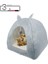 Gri Tarzı L 43CMX43CMX46CM Sevimli Kedi Yatak Kapalı Yavru Ev Kediler Için Sıcak Küçük Köpekler Yuva Katlanabilir Kedi Mağarası Uyku Peluş Paspaslar Yumuşak Kedi Evi (Yurt Dışından) 4