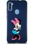 Samsung Galaxy A11 Soft Premier Kapak Minnie Mouse-D Tasarımlı Silikon Kılıf - Lacivert 1