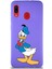 Samsung Galaxy A30 Soft Premier Kapak Donald Duck-D Tasarımlı Silikon Kılıf - Mor 1