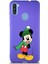 Samsung Galaxy A11 Soft Premier Kapak Mickey Mouse-G Tasarımlı Silikon Kılıf - Mor 1