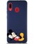 Samsung Galaxy A20 Soft Premier Kapak Mickey Mouse-F Tasarımlı Silikon Kılıf - Lacivert 1