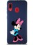 Samsung Galaxy A20 Soft Premier Kapak Minnie Mouse-F Tasarımlı Silikon Kılıf - Lacivert 1