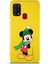 Samsung Galaxy M31 Soft Premier Kapak Mickey Mouse-G Tasarımlı Silikon Kılıf - Sarı 1