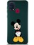 Samsung Galaxy M31 Soft Premier Kapak Mickey Mouse-A Tasarımlı Silikon Kılıf - Yeşil 1