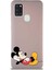 Samsung Galaxy A21S Soft Premier Kapak Mickey Mouse-F Tasarımlı Silikon Kılıf - Pudra 1