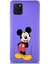 Samsung Galaxy A81 Soft Premier Kapak Mickey Mouse-B Tasarımlı Silikon Kılıf - Mor 1