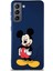 Samsung Galaxy S21 Soft Premier Kapak Mickey Mouse-E Tasarımlı Silikon Kılıf - Lacivert 1