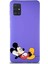 Samsung Galaxy A51 Soft Premier Kapak Mickey Mouse-F Tasarımlı Silikon Kılıf - Mor 1