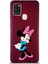 Samsung Galaxy A21S Soft Premier Kapak Minnie Mouse-F Tasarımlı Silikon Kılıf - Mürdüm 1