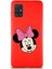 Samsung Galaxy A51 Soft Premier Kapak Minnie Mouse-C Tasarımlı Silikon Kılıf - Kırmızı 1