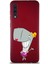 Samsung Galaxy A50 Soft Premier Kapak Pearl Yengeç Tasarımlı Silikon Kılıf - Mürdüm 1