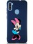 Samsung Galaxy M11 Soft Premier Kapak Minnie Mouse-D Tasarımlı Silikon Kılıf - Lacivert 1