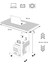 Yükseklik Ayarlı Yatak Sehpası - Antrasit (Tekerli) Oval Kenar 70X40 2