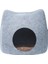 Cute Detachable Felt Cat Bed Breathable Solid Color Zipper Cats Cave House All Season Deep Sleeping Bag Basket Pet Accessories (Yurt Dışından) 1