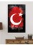 Siyah ve Kırmızı Fonlu Ay Yıldız Cam Tablo, Uv Baskılı ve Temperli, Hediyelik 2