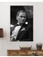 Siyah Beyaz Yapay Zeka Atatürk Cam Tablo, Uv Baskılı ve Temperli, Hediyelik 2