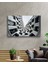 Geometrik Siyah Beyaz Bina Cam Tablo, Ev ve Ofis Duvar Dekoru Hediyelik Büyük Tablo Dayanıklı Cam 2