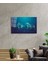 Mavi Boğa Kutup Ayısı Soyut Cam Tablo, Ev ve Ofis Duvar Dekoru Hediyelik Büyük Tablo Dayanıklı Cam 2
