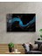 Siyah Mavi Geometrik Cam Tablo, Ev ve Ofis Duvar Dekoru Hediyelik Büyük Tablo Dayanıklı Cam 2