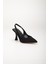 Zara Saten Arka Açık Siyah Kadın Topuklu Ayakkabı 4